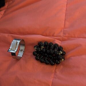 Stylish Black and Silver Wearable Electronics